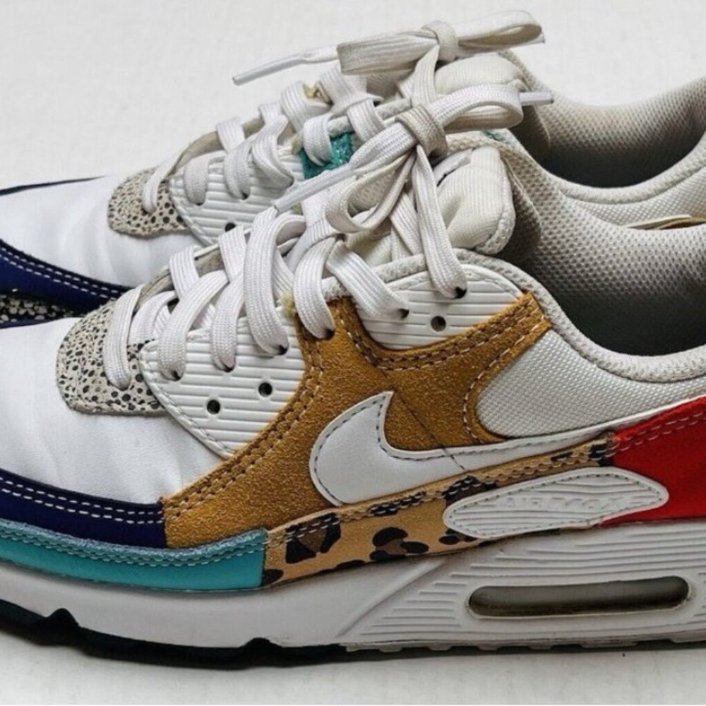 Nike Air Max Safari Mix White Animal Red, Blue, Tan and White Colorful Casual - Picture 4 of 10